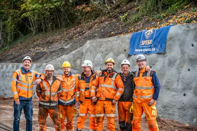 Ein starkes Team sorgte für den reibungslosen Ablauf aller Arbeitsschritte über den gesamten Baufortschritt hinweg .