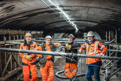 Ein starkes Team sorgte für den reibungslosen Ablauf aller Arbeitsschritte über den gesamten Baufortschritt hinweg. 